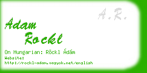 adam rockl business card